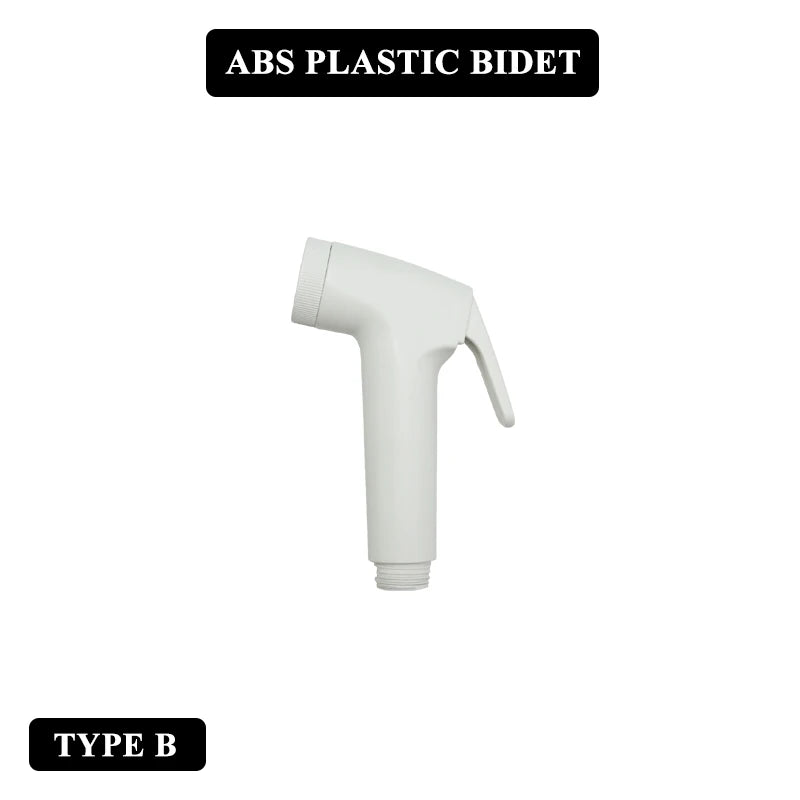 Douchette WC Blanche Pulvérisateur ABS ou Inox avec Flexible et Support Mural