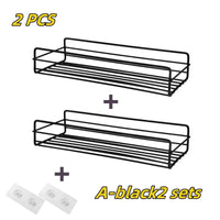 Étagère de Salle de Bain Inox Sans Perçage Droite ou d'Angle