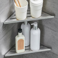 Étagère de Douche d'Angle Inox Noir ou Argent 31 x 21 cm
