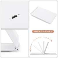 Miroir de Maquillage LED Pliant Rechargeable USB, 3 Teintes de Lumière
