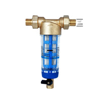 Préfiltre d'Eau Maison à Rétrolavage, avec ou sans Manomètre, DN15 ou DN20