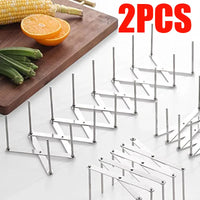 Support Rétractable pour Couvercles de Casseroles Inox 2 Pièces