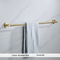 Porte-Serviette Mural Doré Brossé Accessoires Salle de Bain