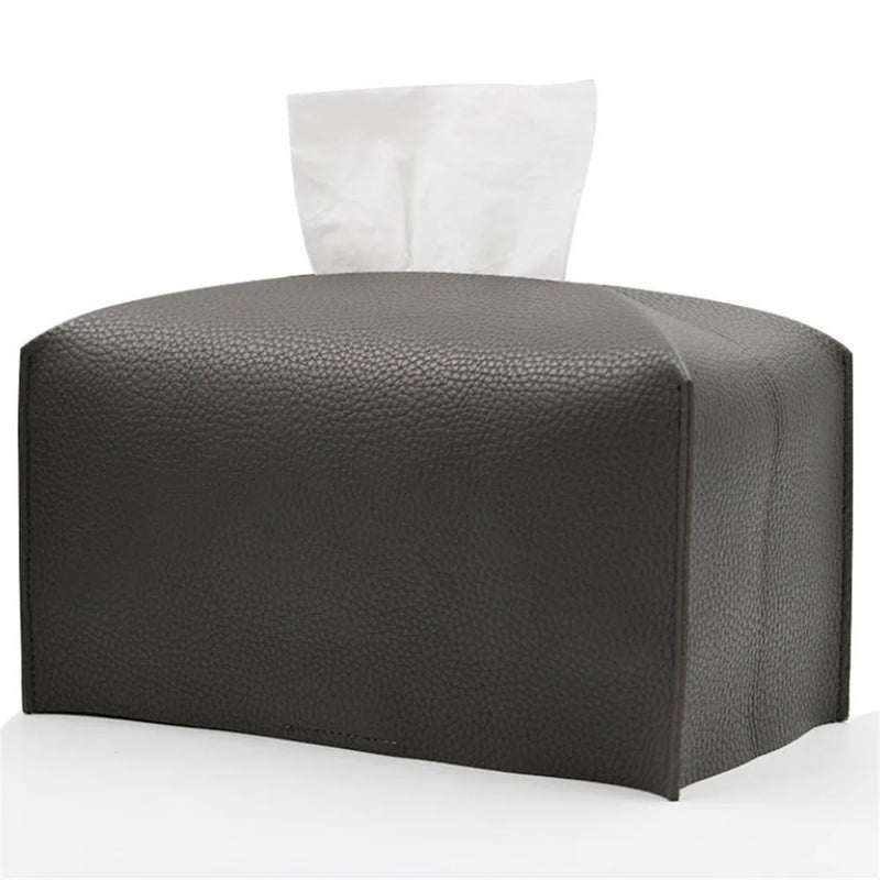 Boîte à Mouchoirs Housse en Simili Cuir, Carrée ou Rectangulaire, 6 Coloris