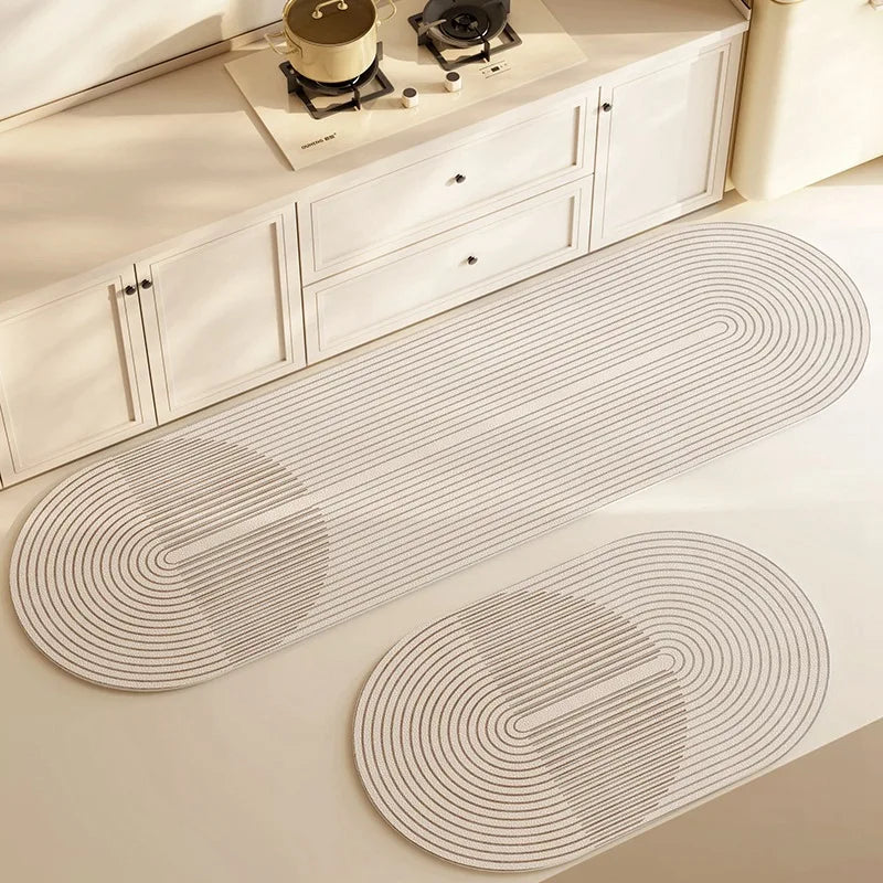 Tapis de Cuisine Antidérapant Lavable Absorbant Motifs Géométriques 40 à 160 cm
