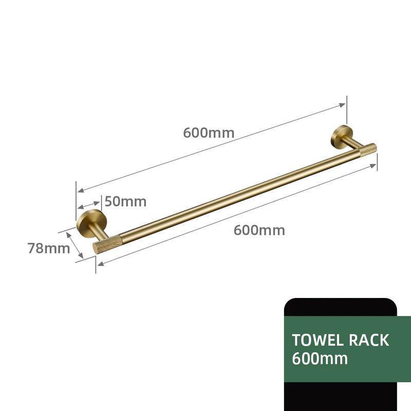 Accessoires Salle de Bain Laiton Doré Brossé Moleté à la Pièce, 20 Articles