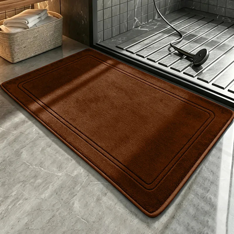 Tapis de Bain Antidérapant à Bordure en Relief, 11 Coloris, 2 Tailles