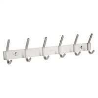 Patère Salle de Bain Inox Brossé, Barre de 1 à 7 Crochets