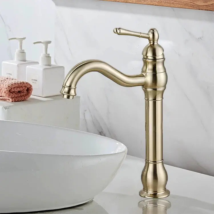 Robinet Lavabo Laiton Trou Unique 6 Finitions
