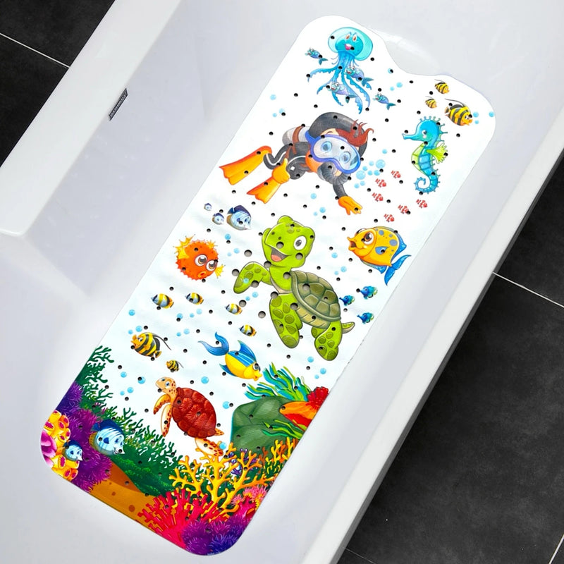 Tapis de Baignoire Antidérapant Extra Long 40 x 100 cm à Ventouses
