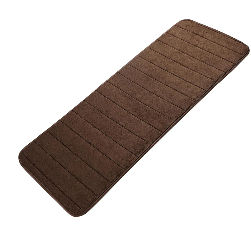 Tapis de Bain Mémoire de Forme Marron Extra-Long