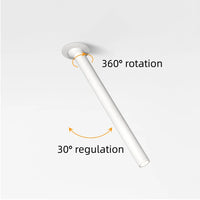 Spot LED Encastrable Tube Long Orientable, Noir ou Blanc, 7 à 15 W