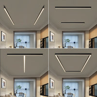 Plafonnier Cuisine LED Linéaire Noir ou Blanc, 60 à 200 cm