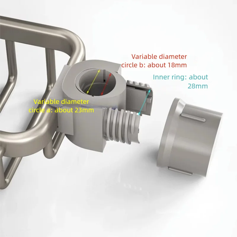 Étagère de Douche sur Barre Aluminium Sans Perçage