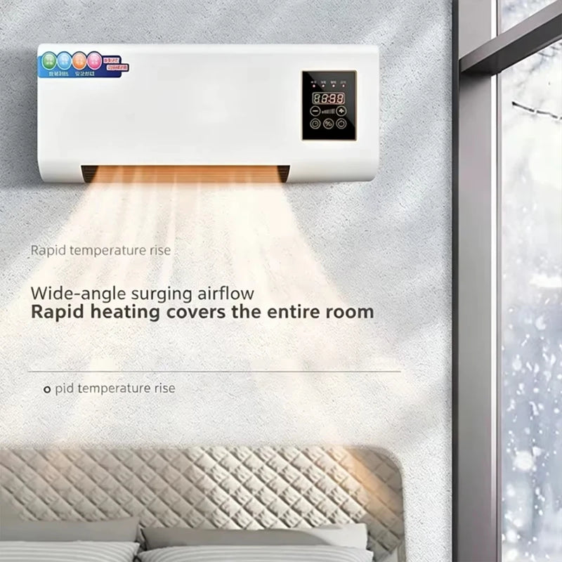 Radiateur Salle de Bain Mural Soufflant 2 en 1 Chaud et Frais, Télécommande