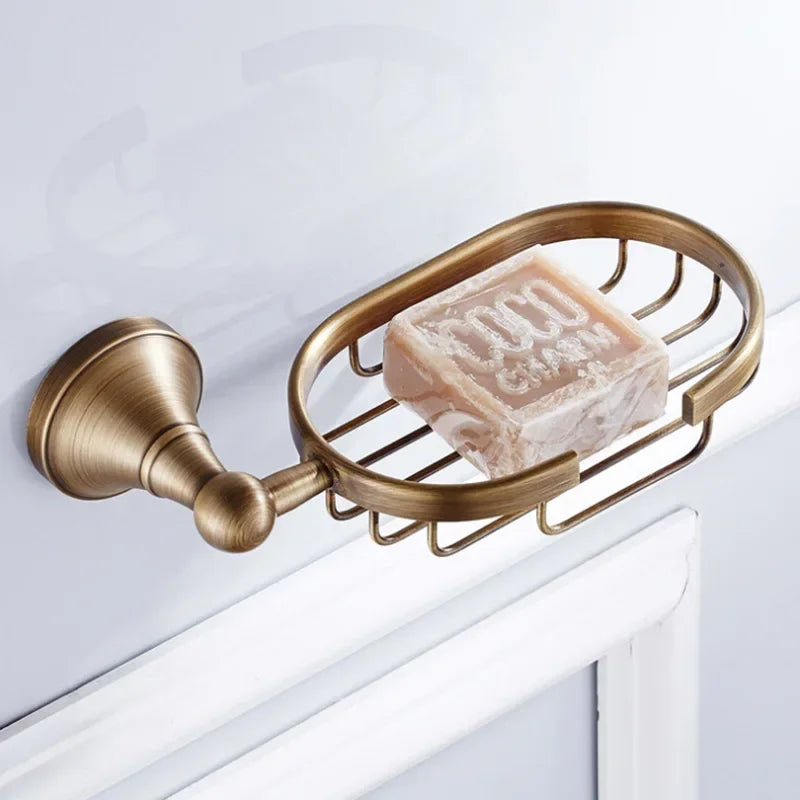 Ensemble d'Accessoires de Salle de Bain Bronze Antique Ouvragé