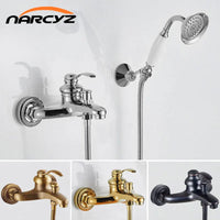 Colonne de Douche Classique Laiton Douchette Main Baignoire