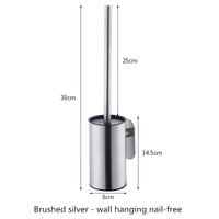 Brosse WC Ronde Inox avec Support, 7 Coloris
