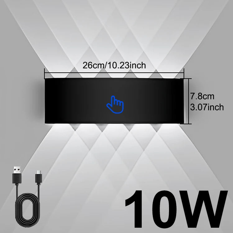 Applique Murale Rechargeable Haut et Bas avec Télécommande, 6 ou 10 W