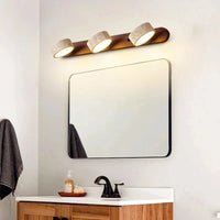 Applique Salle de Bain LED Travertin et Bois Orientable 32 à 70 cm