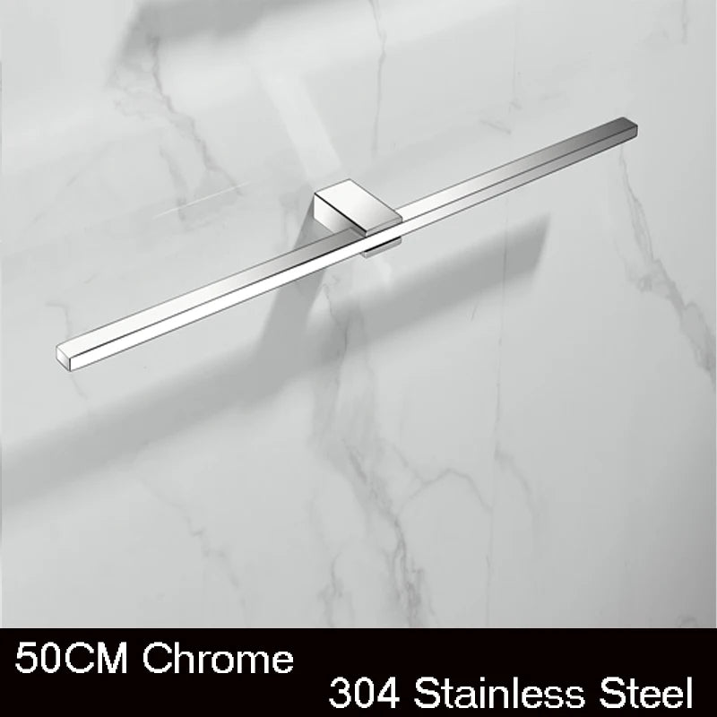 Porte-Serviette Mural Barre Plate Inox 304, 3 Finitions, 30 à 60 cm
