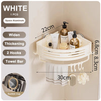Étagère de Douche d'Angle à Ventouse Grise 1 ou 2 Pièces