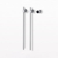 Sèche-Serviette Électrique Mural Vertical à Barres Rondes Inox 80 cm