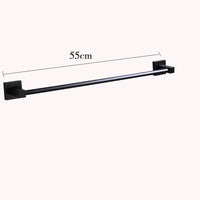Accessoires Salle de Bain Aluminium Noir Mat à la Pièce, 19 Articles