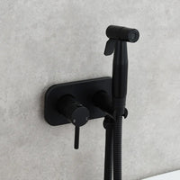 Douchette WC Mitigeur à Encastrer Platine Rectangulaire, 3 Finitions