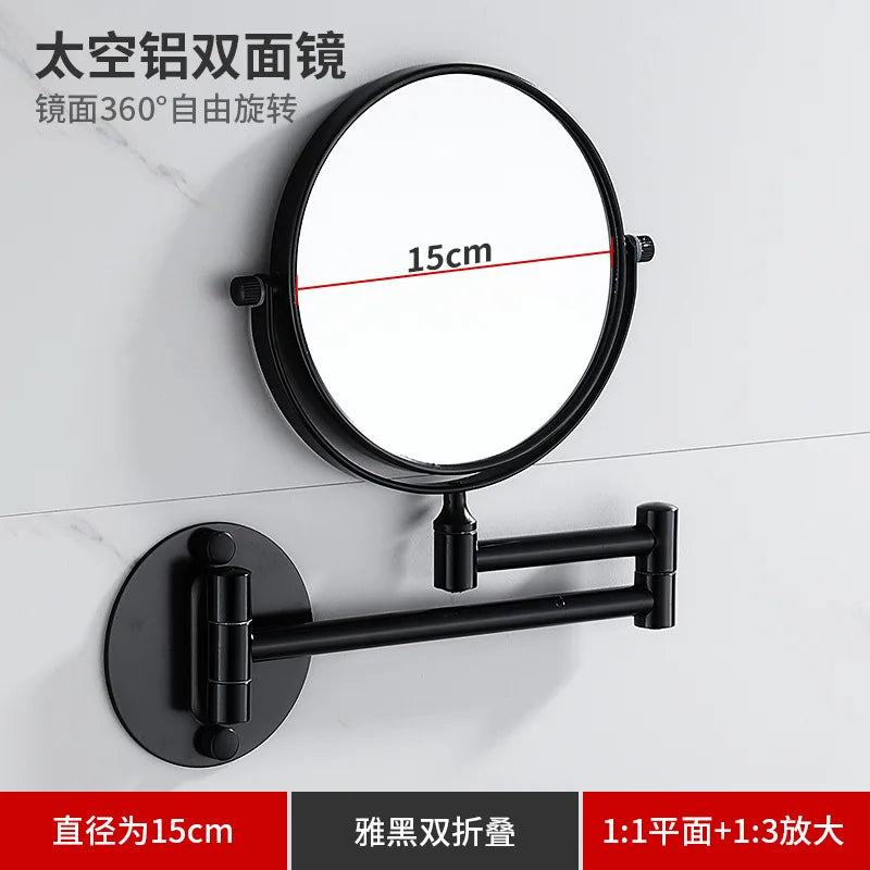 Miroir Grossissant Mural Double Face Sans Perçage 4 Finitions