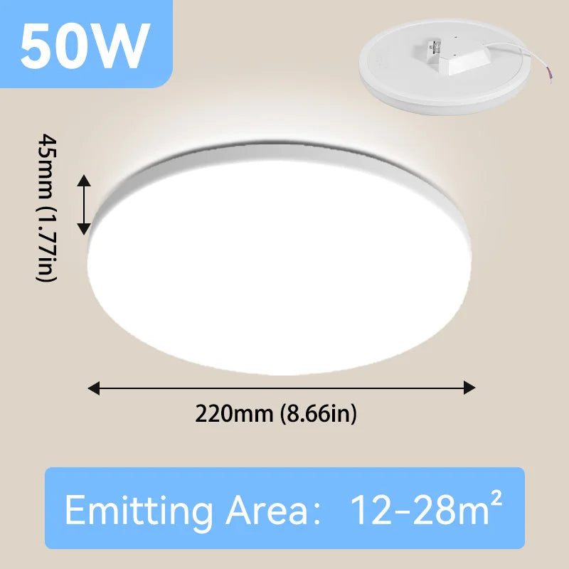 Plafonnier Cuisine LED Extra Plat 4,5 cm, Lot de 1 ou 4, 15 à 50 W