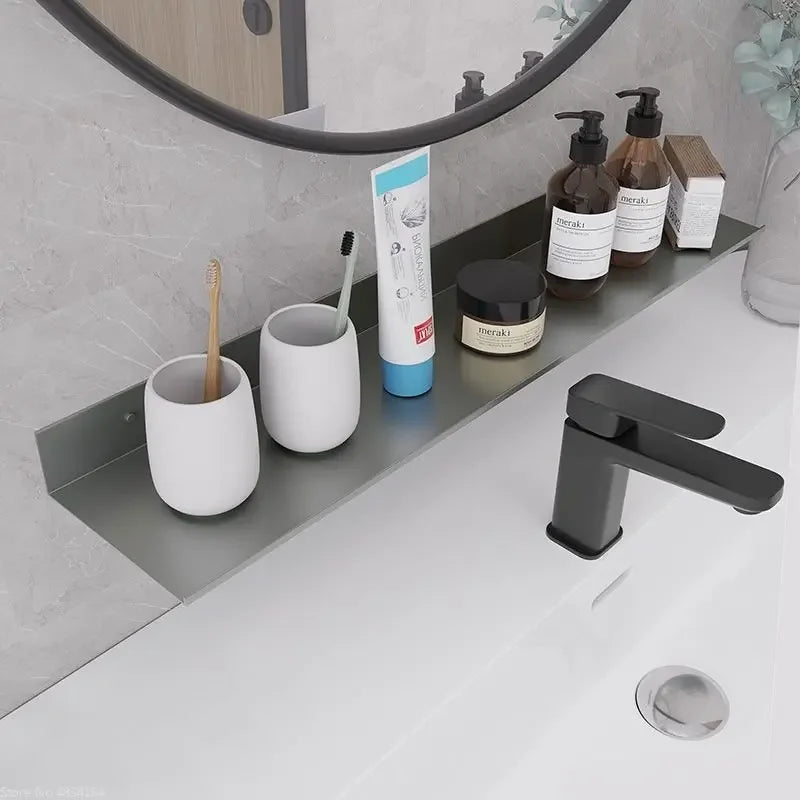 Étagère Salle de Bain Aluminium Sans Perçage Murale