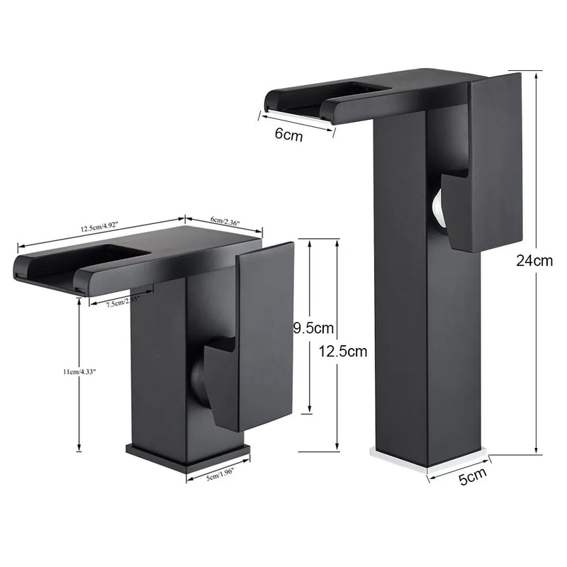 Mitigeur Lavabo Cascade LED Couleur Changeante