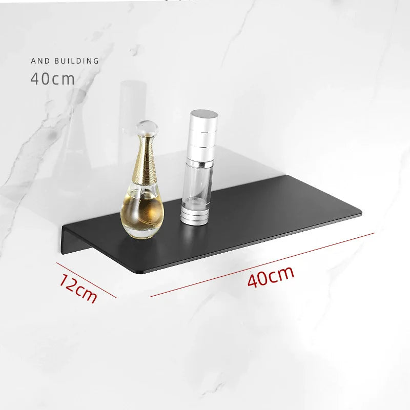 Étagère de Salle de Bain d'Angle Dorée Brossée 20 à 50 cm