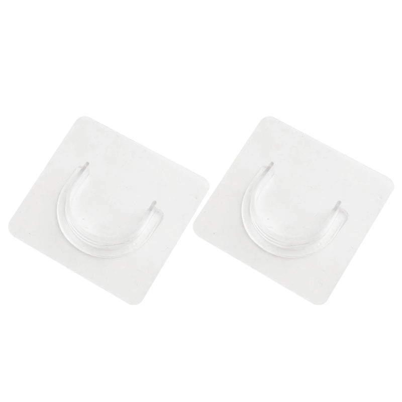 Supports Adhésifs Transparents pour Tringle de Douche, 7 x 7 cm