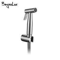 Douchette WC Murale Valve Céramique Noir et Nickel