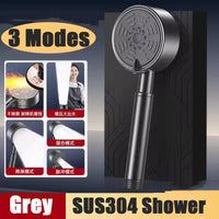 Pommeau de Douche Inox 304, 3 ou 5 Modes, Accessoires à la Pièce