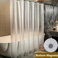 Doublure de Rideau de Douche PEVA Aimantée, 6 Coloris, 5 Dimensions