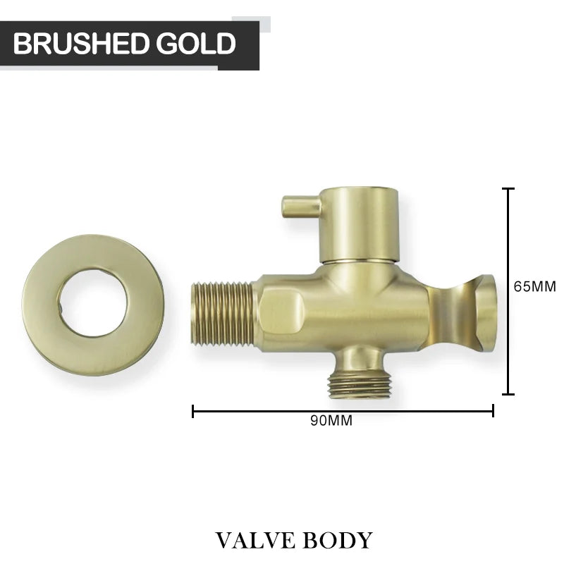 Douchette WC Kit Vanne et Flexible ou Pièces Seules, 4 Finitions