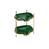 Porte-Savon Drainant Liseré Doré, Vert ou Transparent, 1 ou 2 Niveaux