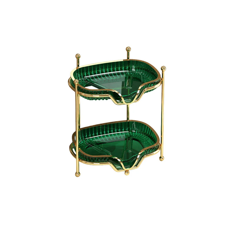 Porte-Savon Drainant Liseré Doré, Vert ou Transparent, 1 ou 2 Niveaux