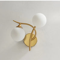 Applique Murale Boules de Verre Nordique, Noire ou Dorée, 27 x 23 cm