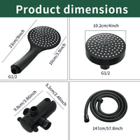 Kit Pommeau de Douche 2 en 1 avec Douchette et Flexible 147 cm