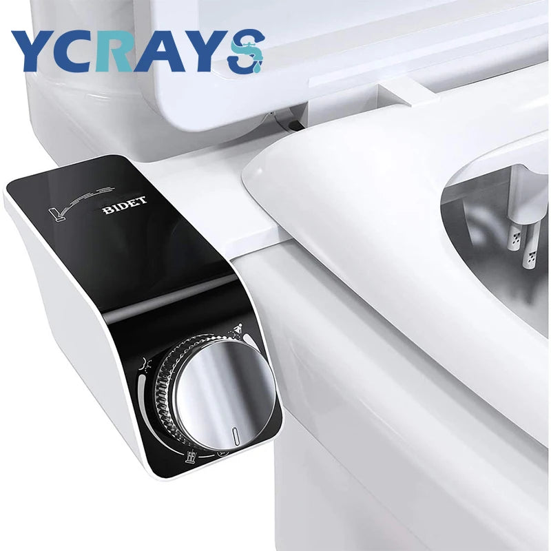 Bidet Non Électrique pour WC, Double Buse Autonettoyante, Eau Froide ou Chaude