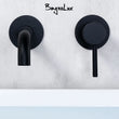 Robinet Mural Lavabo Encastré Laiton, Bec 15 à 26 cm, 9 Finitions