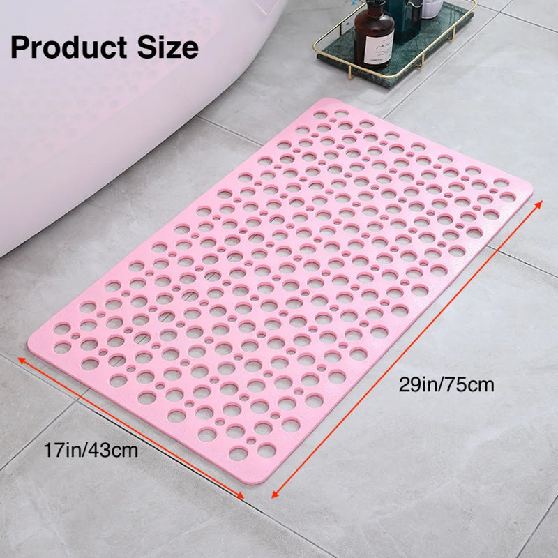 Tapis de Douche Antidérapant à Ventouses Drainant 43 x 75 cm