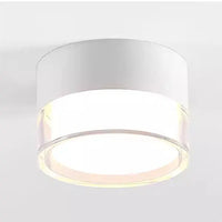 Spot LED en Saillie Cylindre Acrylique Cuisine, 5 à 18 W, Noir ou Blanc