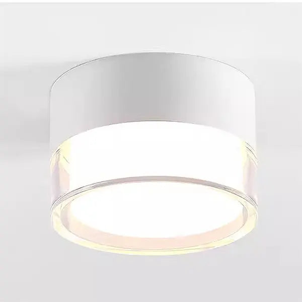 Spot LED en Saillie Cylindre Acrylique Cuisine, 5 à 18 W, Noir ou Blanc
