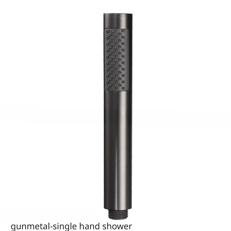 Pommeau de Douche Cylindrique Inox, 9 Finitions, Seul ou avec Flexible