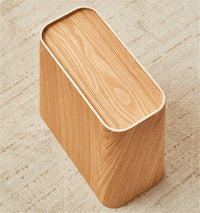 Poubelle Cuisine en Bois Style Japonais 12 L, Clair ou Foncé